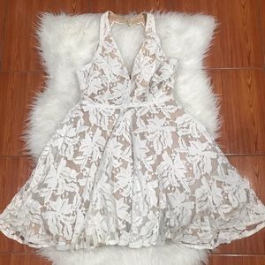 Off white halter dress